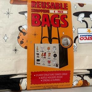 Costco Cartoon Character Tote Bag, Strong And Durable, 4 Pack